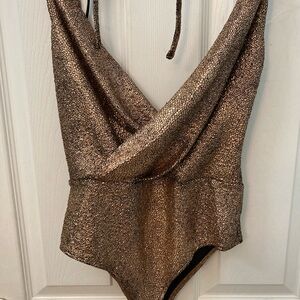 Bear Dance Metallic Bronze Bodysuit